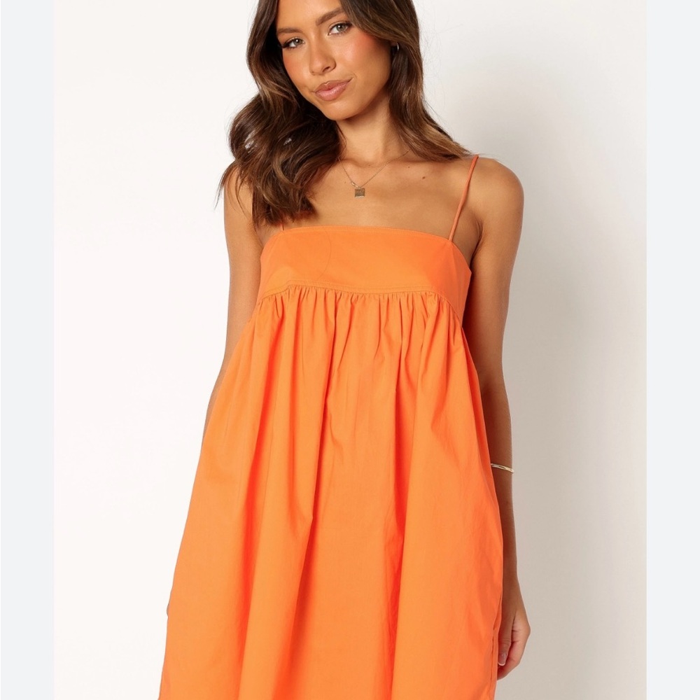 Petal & Pup Vibrant Orange Mini Dress